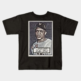 Wille Mays: 1952 Flashback Champs Kids T-Shirt